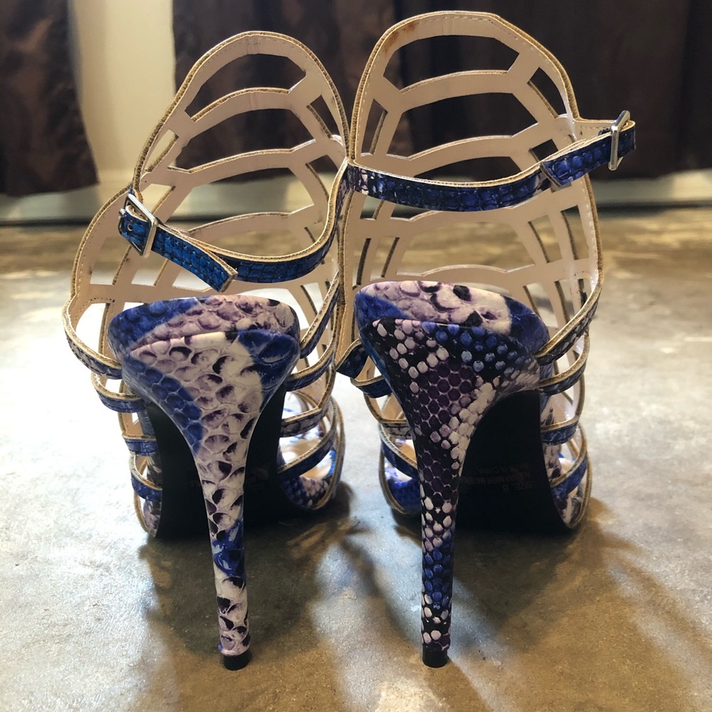 Snake Print Multi Color Heels - image 3